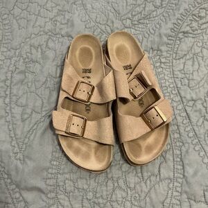 Birkenstock Light Nude Pink Suede Sandals